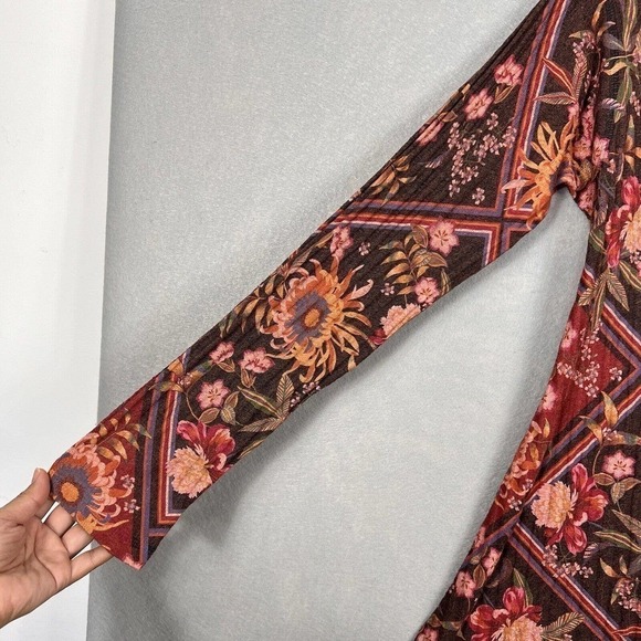 Soft Surroundings Tunic Top Sz XS Alisanna Multicolor Floral Long Sleeve - Picture 3 of 11